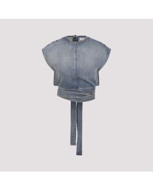 Alaïa Casual Denim Top - Blue