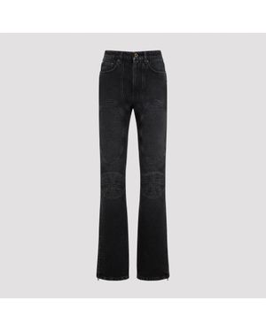 Jean Paul Gaultier Denim Jeans With Lacing And Knee Bonding Detail - Black