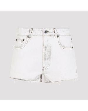 Miu Miu Chic Regular & Straight Leg Mini Short - White
