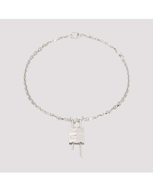 Givenchy Lock Necklace With 4G Padlock - Metallic