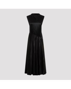 Jil Sander Cupro Long Dress - Black