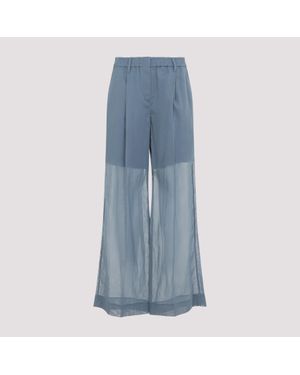 Brunello Cucinelli Organza Trousers - Blue