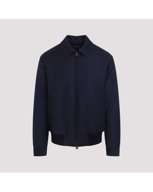Kiton Premium Wool Bomber Jacket - Blue