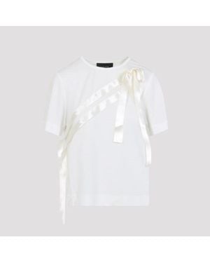 Simone Rocha Bow Sash Easy T-Shirt - White