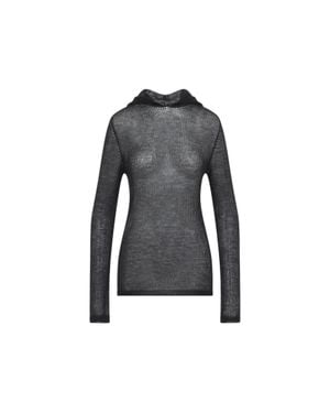 Rick Owens Hooded L/S T-Shirt - Grey