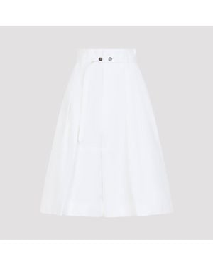 Bottega Veneta Belted Coulotte - White