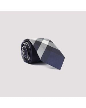 Burberry Classic Check Silk Tie - Blue