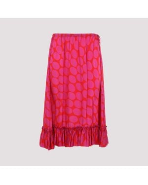 Dries Van Noten Samila Midi Skirt - Red