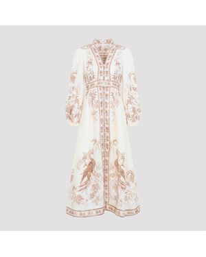 Zimmermann Plunge Midi Dress For - White