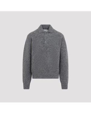 Ami Paris Knit Polo - Grey