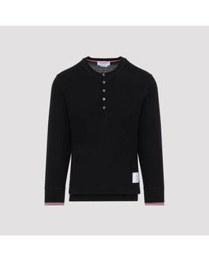 Thom Browne L/S Henley - Black