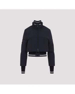 Thom Browne Cropped Downfilled Front Zip Jacket - Blue