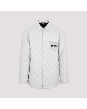Egonlab Grey Quilted Shirt - White