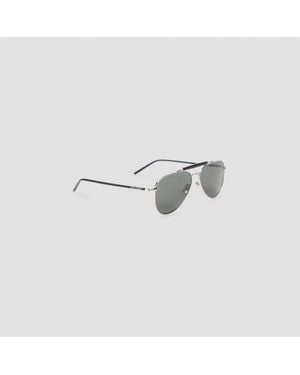 Saint Laurent Sl 864 Metal Aviator Sunglasses - Metallic