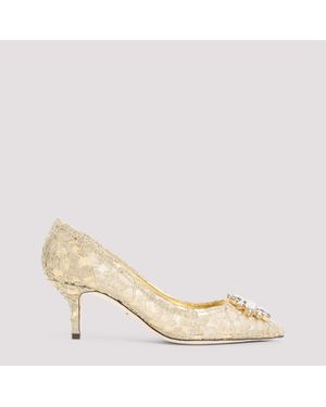 Dolce & Gabbana Lace Court Shoes - Natural