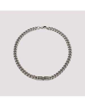 Balenciaga Bb Icon Gourmet Necklace - Metallic