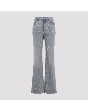 McQueen Distressed Feminine Fit Jeans - Grey