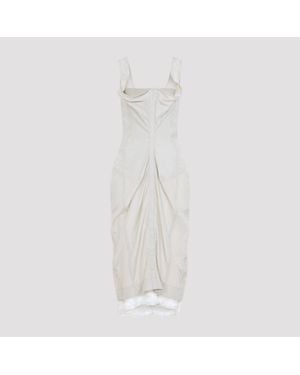 Bottega Veneta Silk Taffeta Bustier Dress - White