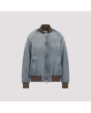 Miu Miu Blouson Jacket - Blue