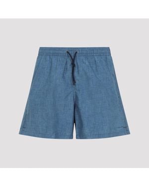 Canali Polyester Swim Shorts - Blue