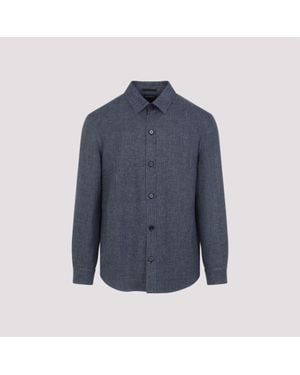 ZEGNA Dark Cashmere Shirt - Blue