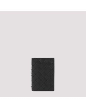 Bottega Veneta Intrecciato Passport Case - Black