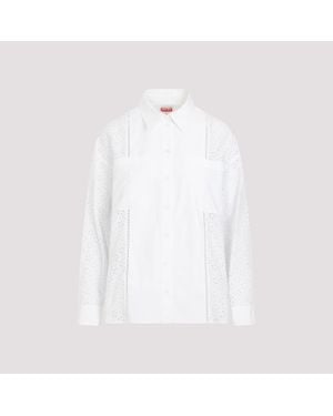 KENZO Broderie Anglaise Shirt - White