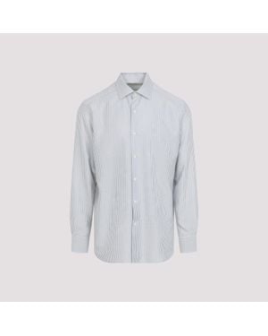 ZEGNA Elegant Silk Shirt For - Blue