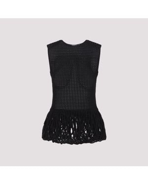Alaïa Alaïa Peplum Tank Top - Black
