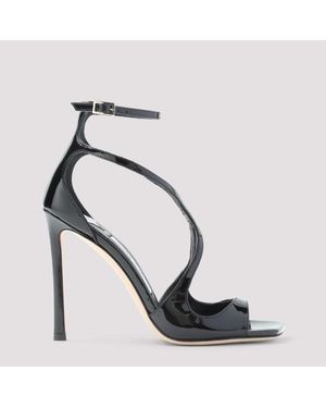Jimmy Choo Azia 110 Patent Leather Sandals - Black
