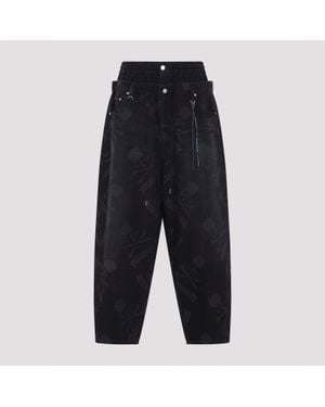 MASTERMIND WORLD Aloha Wide Fit Jeans - Blue