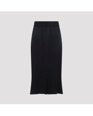 Maison Margiela Satin Midi Skirt - Black