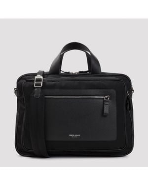 Giorgio Armani Briefcase Bag - Black