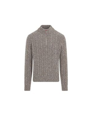 Kiton Cashmere Turtleneck Jumper - Grey