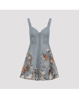 Zimmermann Momentum Corded Mini Dress - Grey