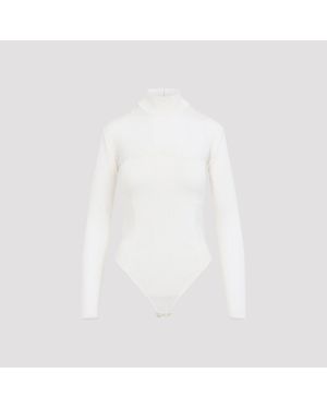 Elisabetta Franchi Knit Bodysuit - White