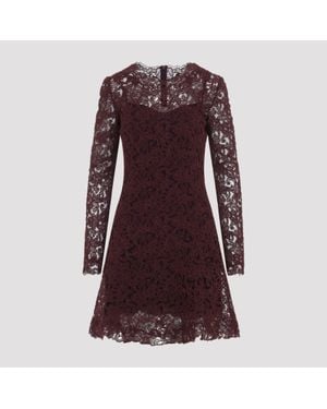 Ermanno Scervino Lace Mini Dress - Brown