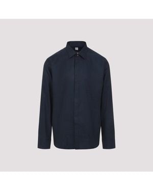 Berluti Mulberry Silk Shirt - Blue