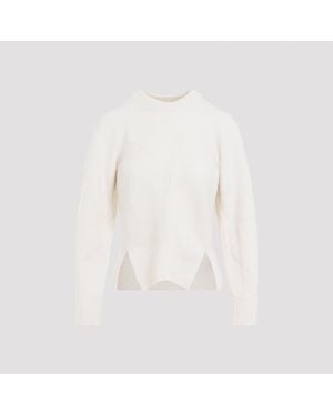 McQueen Chevron Pullover Jumper - White