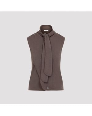 Lemaire Asymmetrical Vest - Brown