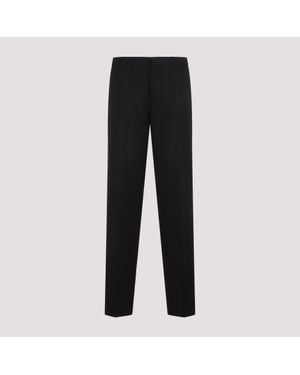 Lanvin Classic Wool Cigarette Trousers - Black