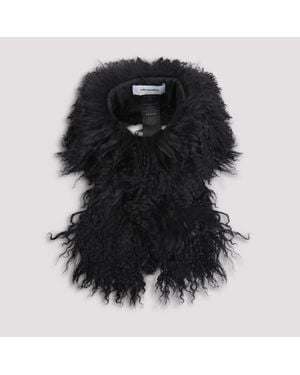 Yves Salomon Collar Scarf - Black