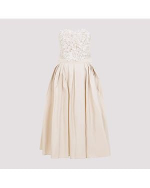 Elisabetta Franchi Midi Dresses - Natural