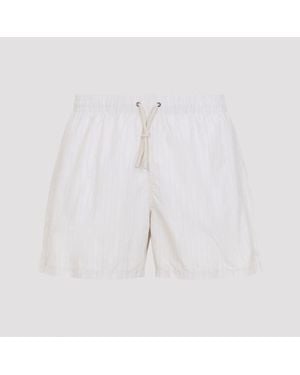 Canali Polyester Swim Shorts - White