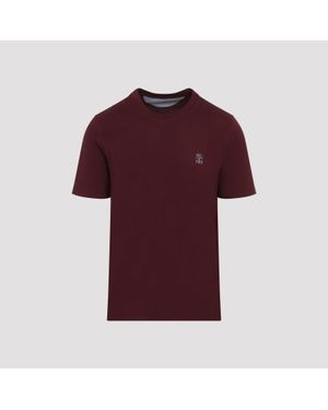 Brunello Cucinelli Cotton T-Shirt - Red