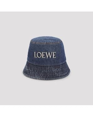 Loewe Denim Bucket Hat - Blue