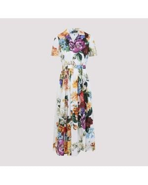 Dolce & Gabbana Cotton Midi Dress - Blue