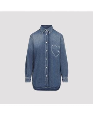 Moschino Oversized Distressed Shirt - Blue