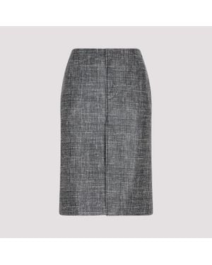 Bottega Veneta Printed Leather Midi Skirt For - Grey