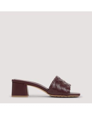 Bottega Veneta Kitten Heel Mule Sandal - Brown